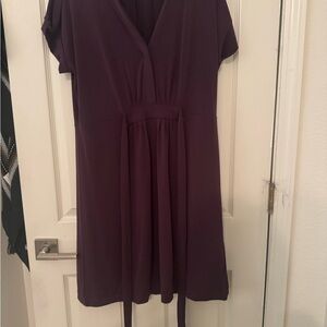 Stylish Deep Purple Wrap Dress